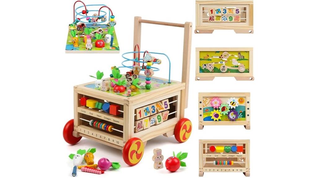 seven in one wooden cube