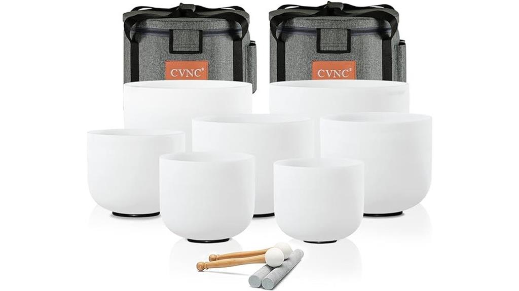 seven piece chakra singing bowls