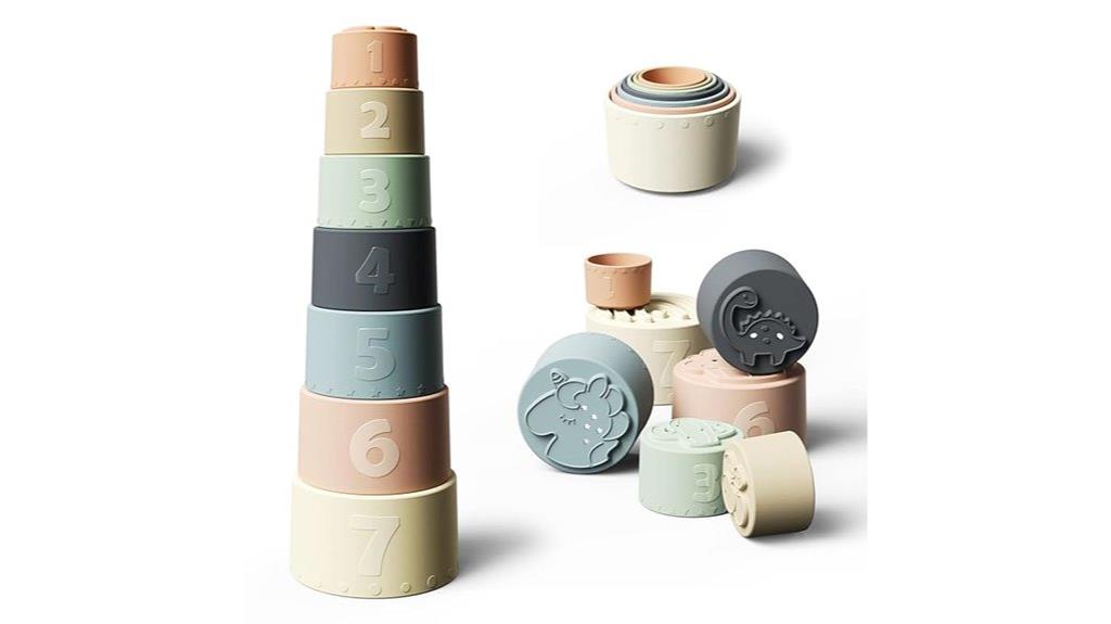 silicone baby stacking cups