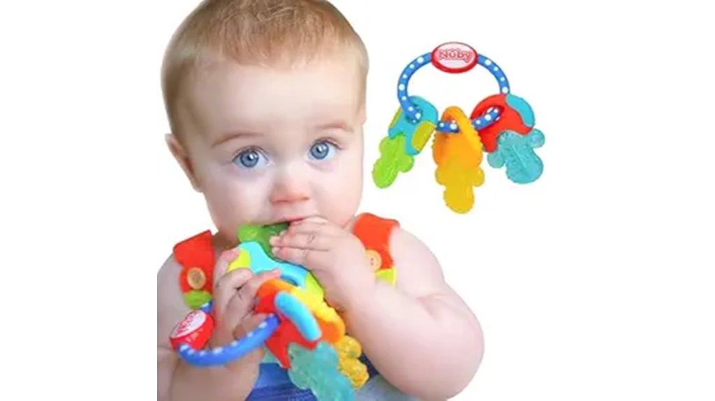 silicone baby teether keys