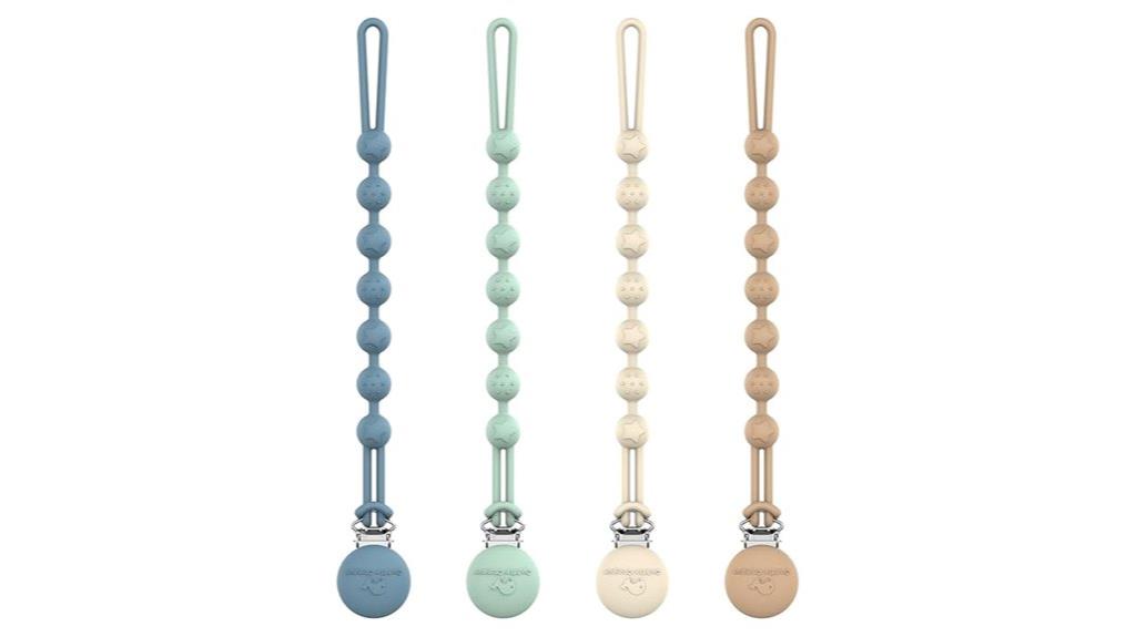 silicone pacifier clip set