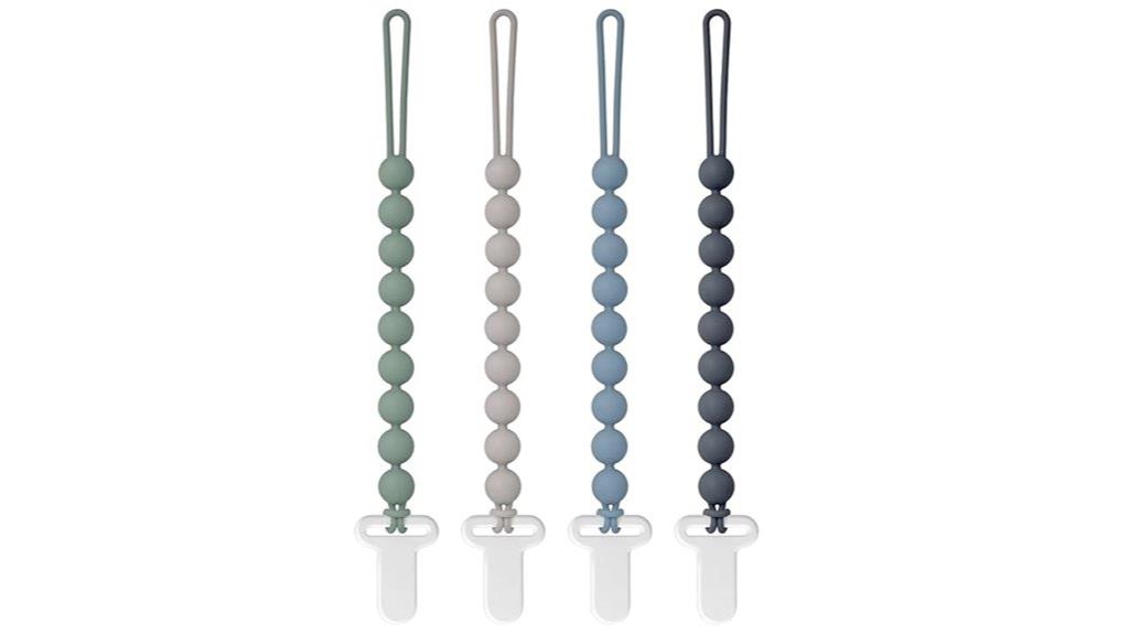 silicone pacifier clips pack