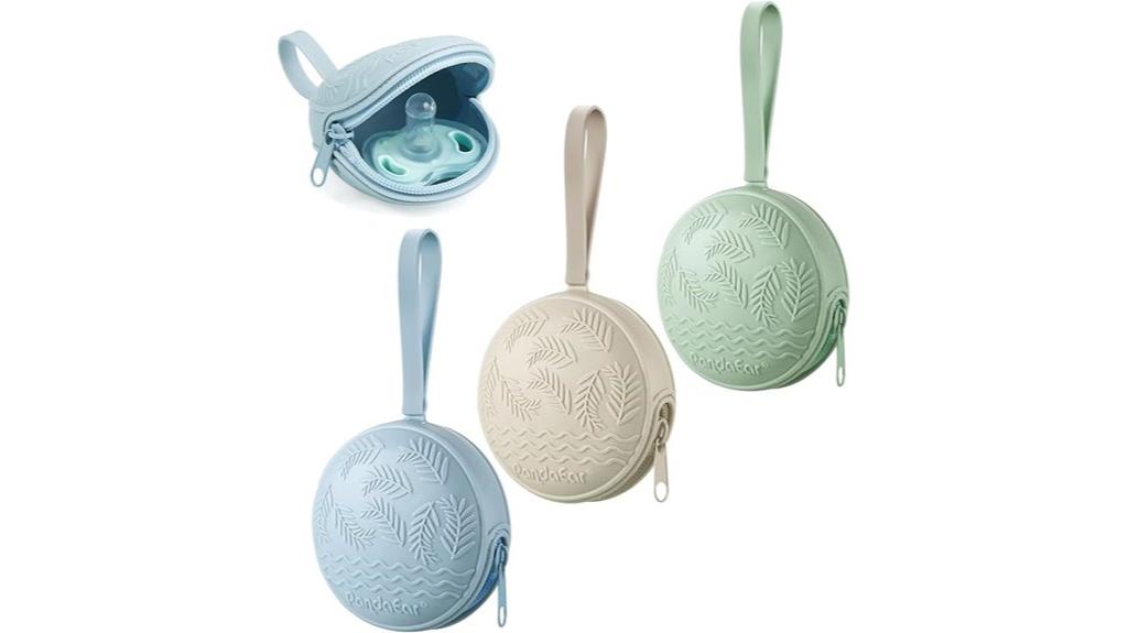 silicone pacifier holder set