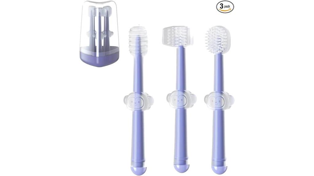 silicone toddler toothbrushes set