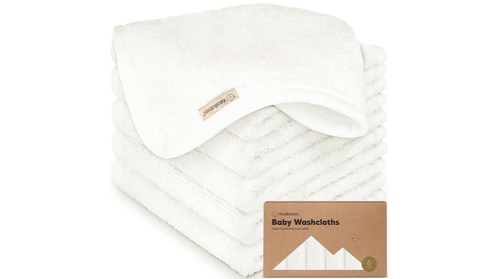 six bamboo baby cloths