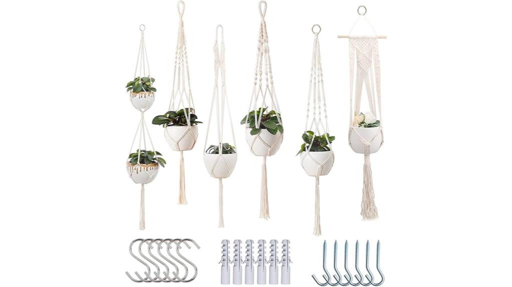 six pack indoor plant hangers