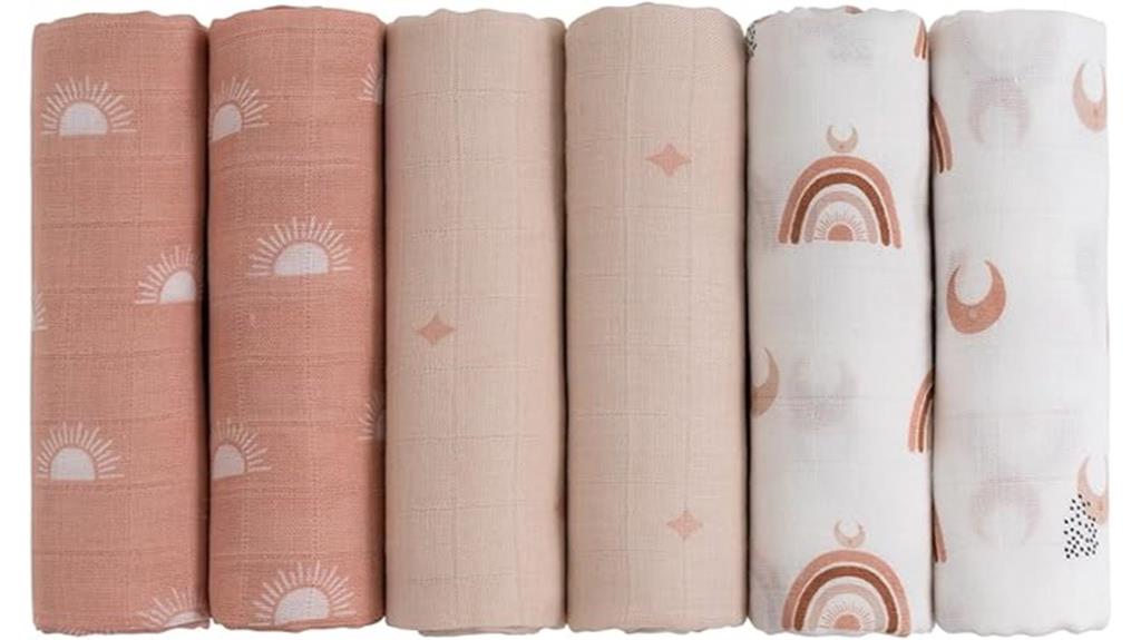 six piece baby blanket set