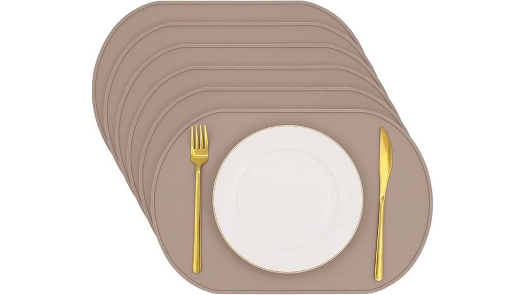 six silicone placemats