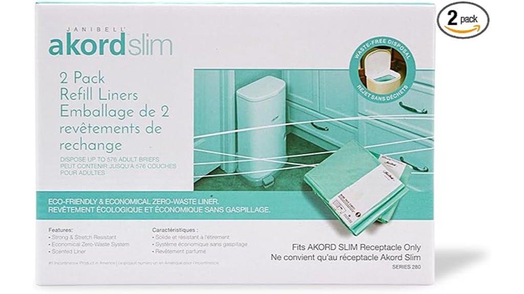 slim diaper pail liners