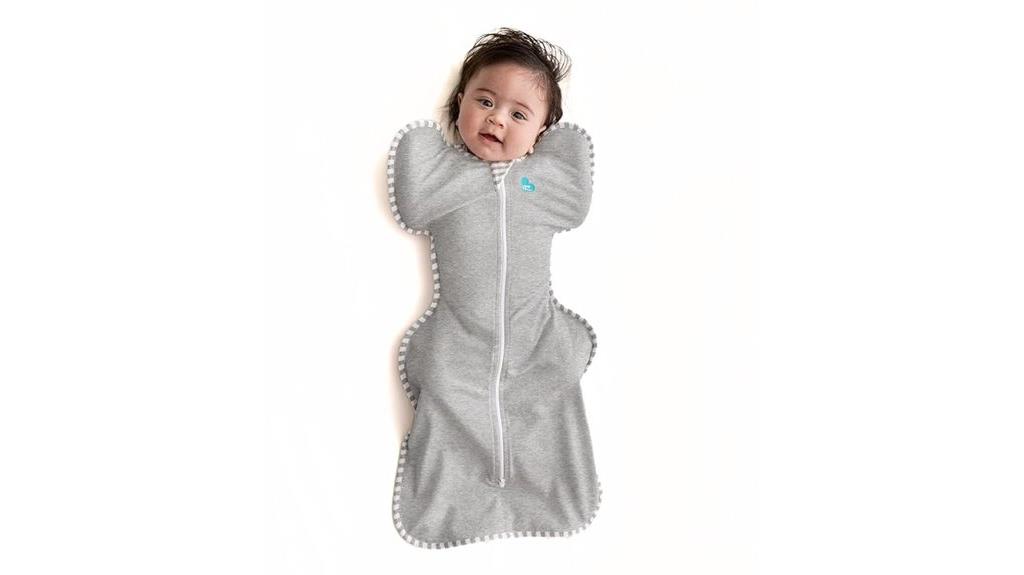 small gray swaddle sack
