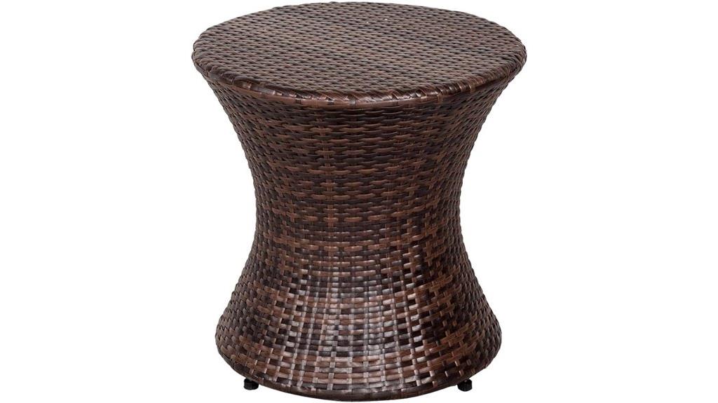 small patio rattan table