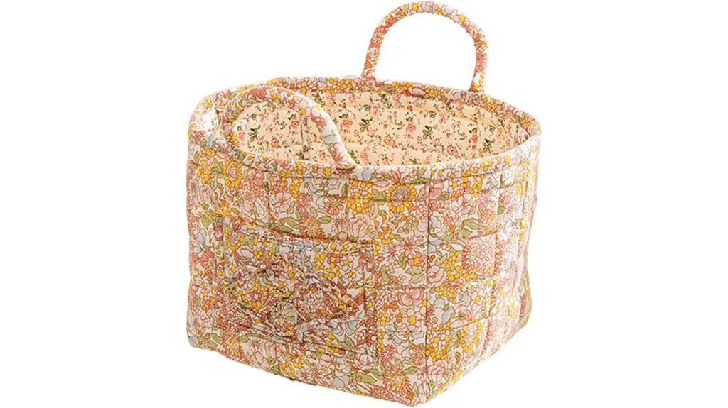 soft quilted storage basket