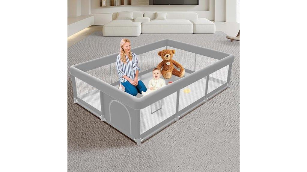 spacious baby playpen features