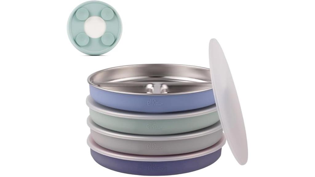 stainless steel baby divided plate
