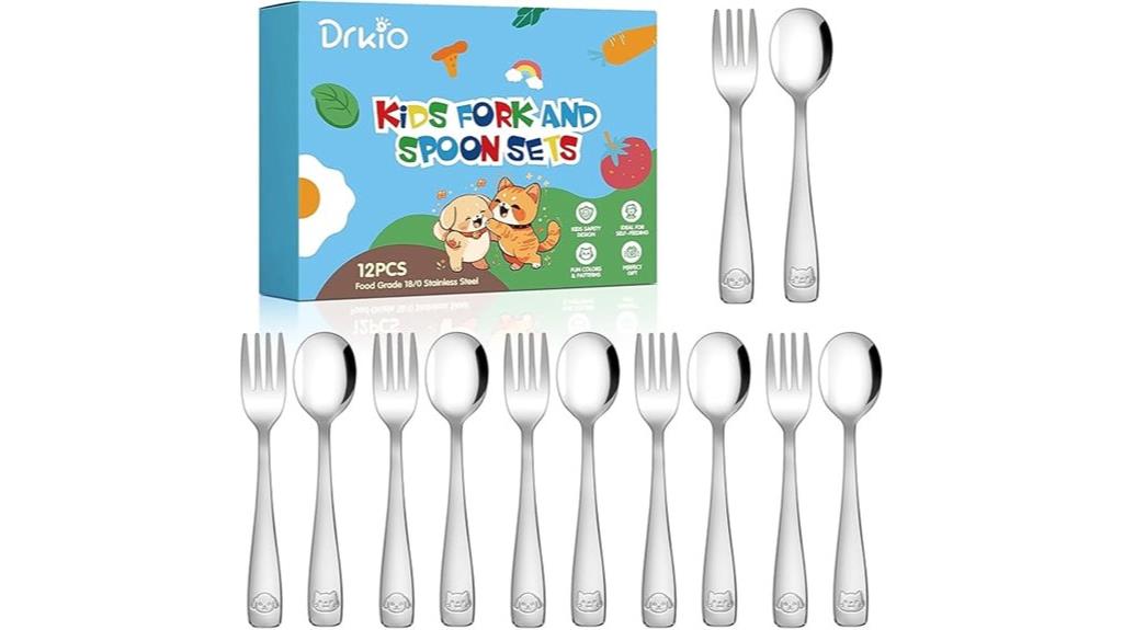 stainless toddler utensil set