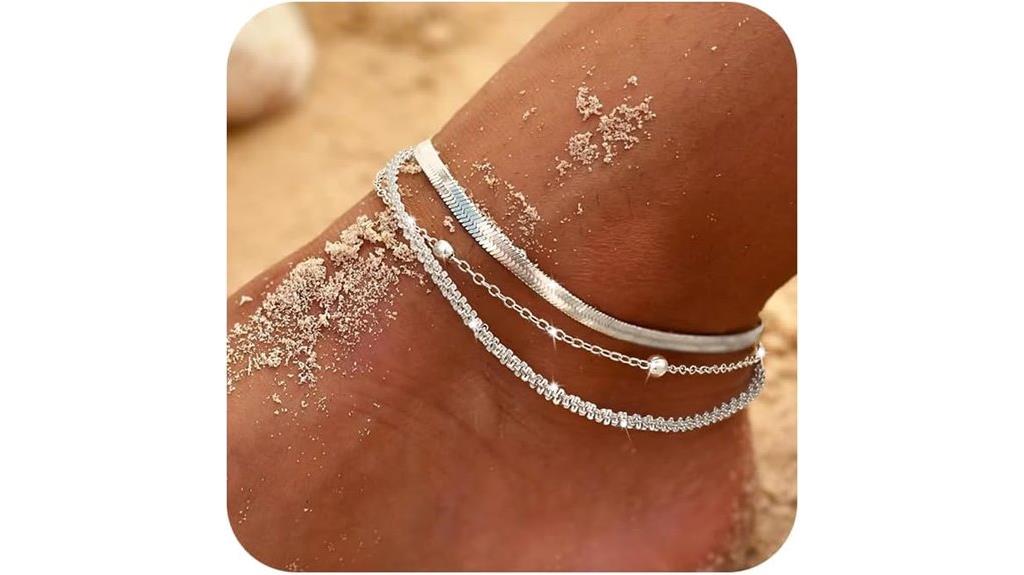 sterling silver anklet bracelets