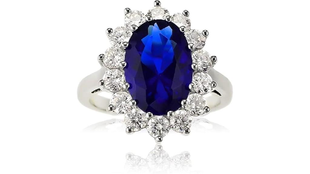 sterling silver blue sapphire