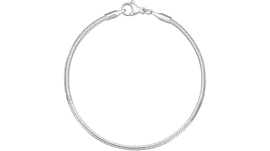 sterling silver charm bracelet