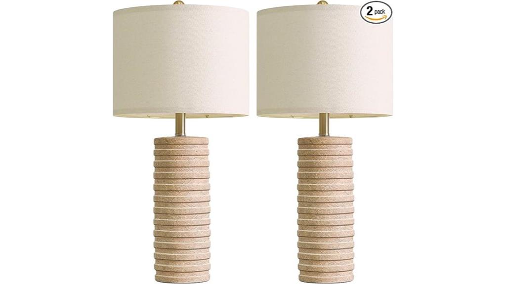 stone farmhouse ceramic lamps