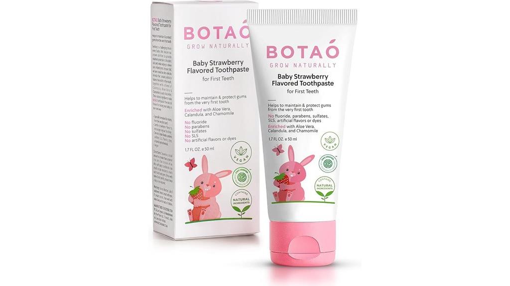 strawberry organic toddler toothpaste