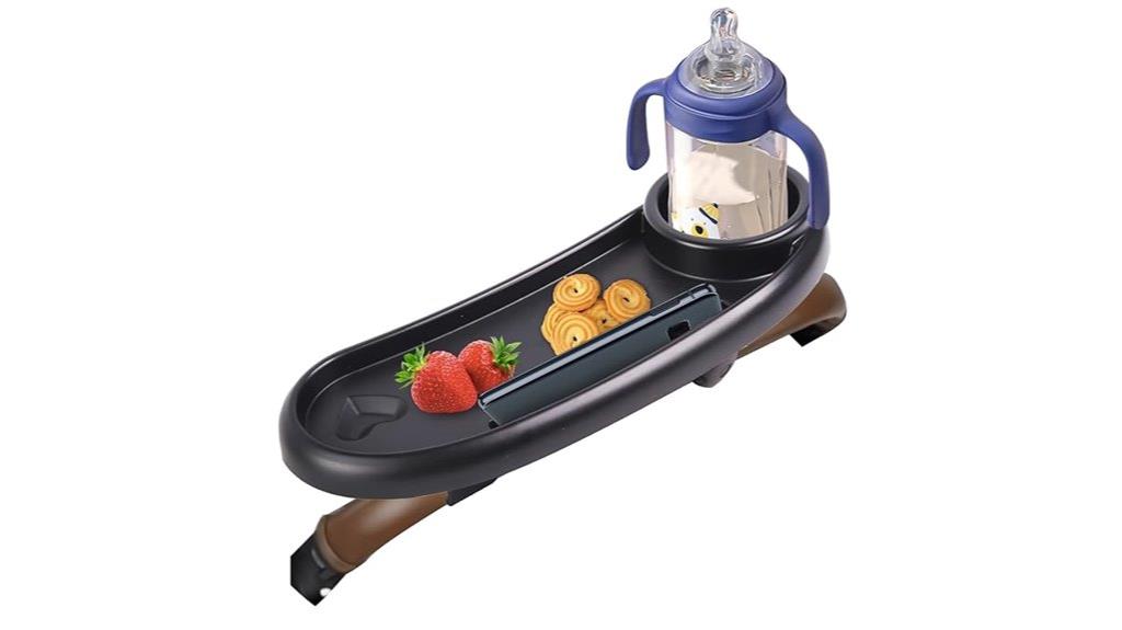 stroller tray with holders