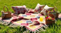 stylish cozy boho picnic blankets