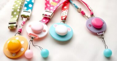 stylish functional pacifier clips