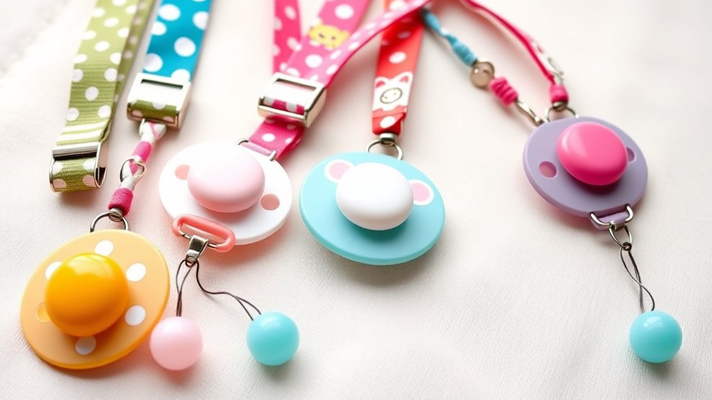 stylish functional pacifier clips