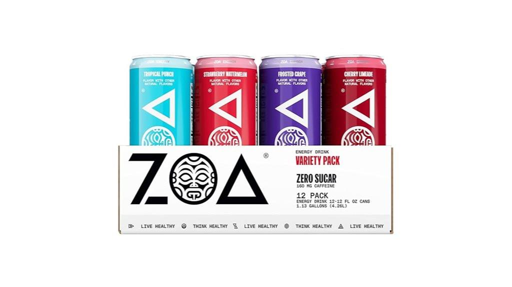 sugar free energy drink assortment