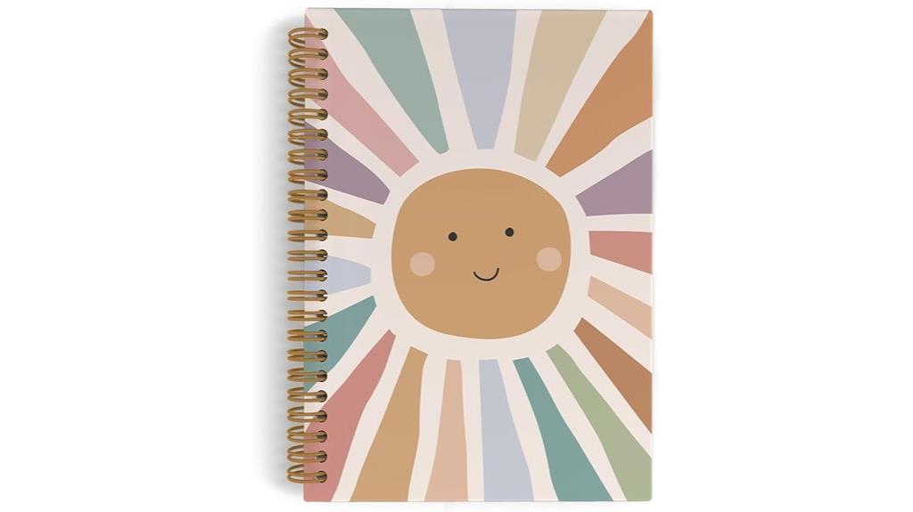 sunshine themed spiral notebook