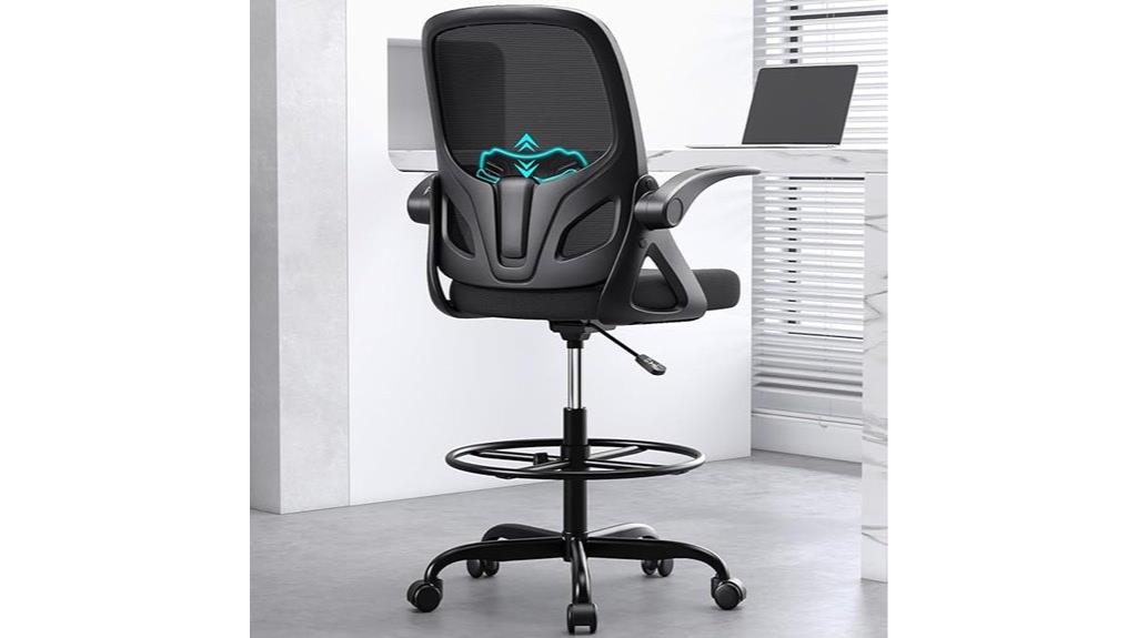 tall drafting chair with footrest