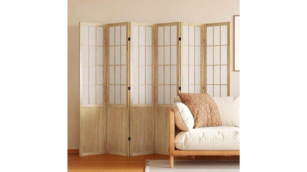 tall japanese wood screen