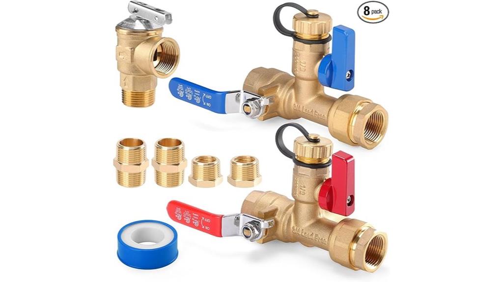 tankless water heater valve kit