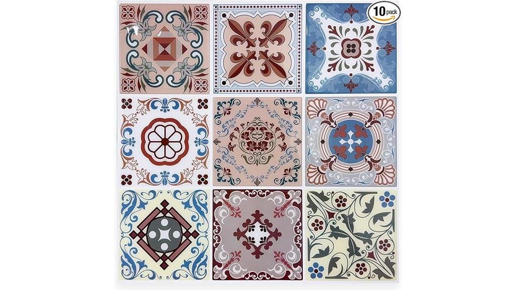 ten piece square backsplash tiles