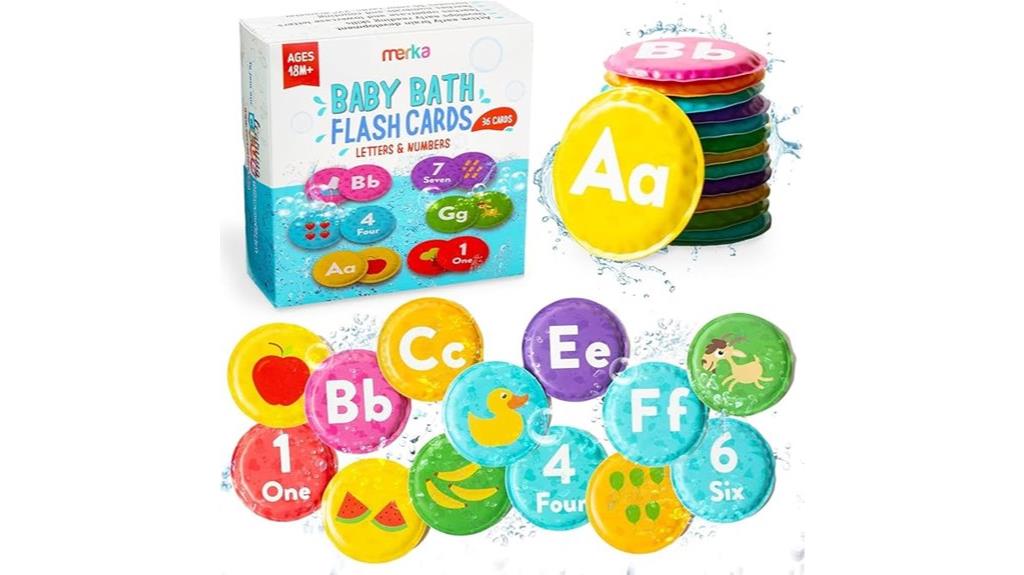 toddler bath toy flashcards