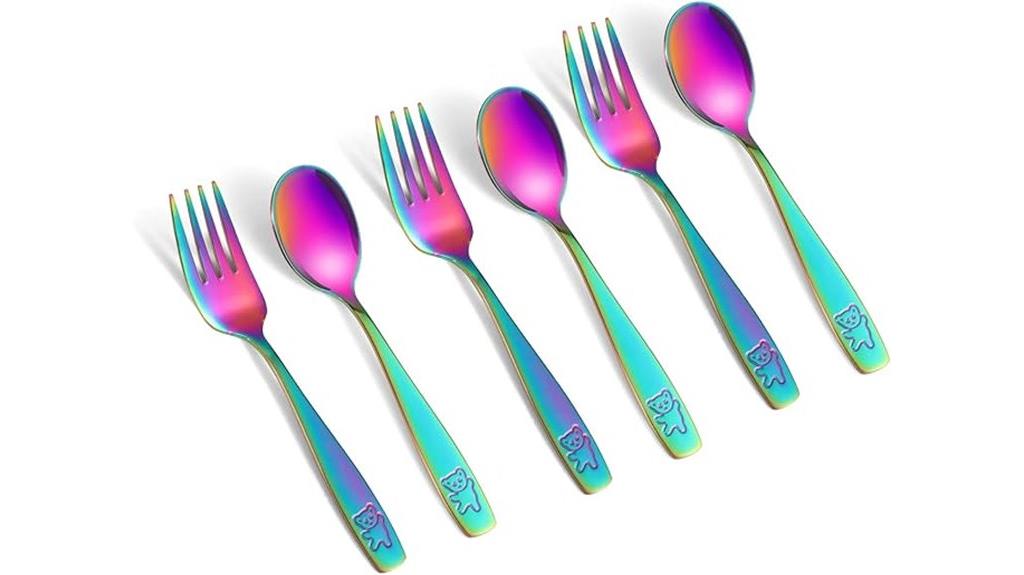 toddler rainbow silverware set