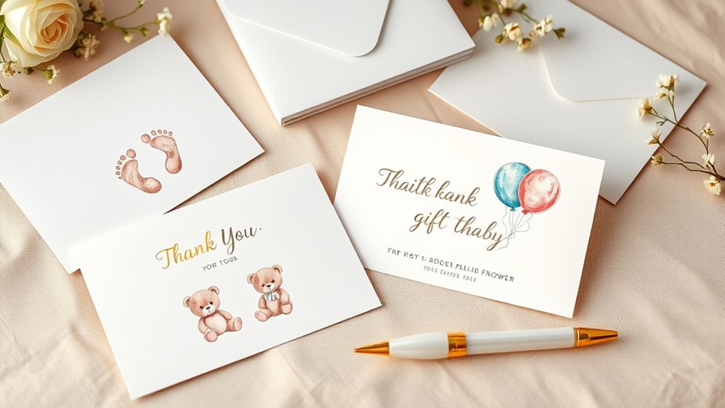 top baby shower thank you cards