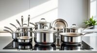 top induction stainless steel cookware