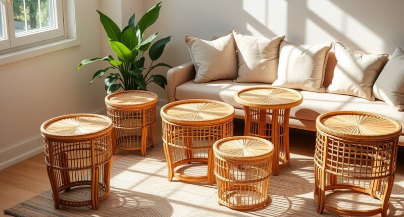 top rattan side tables