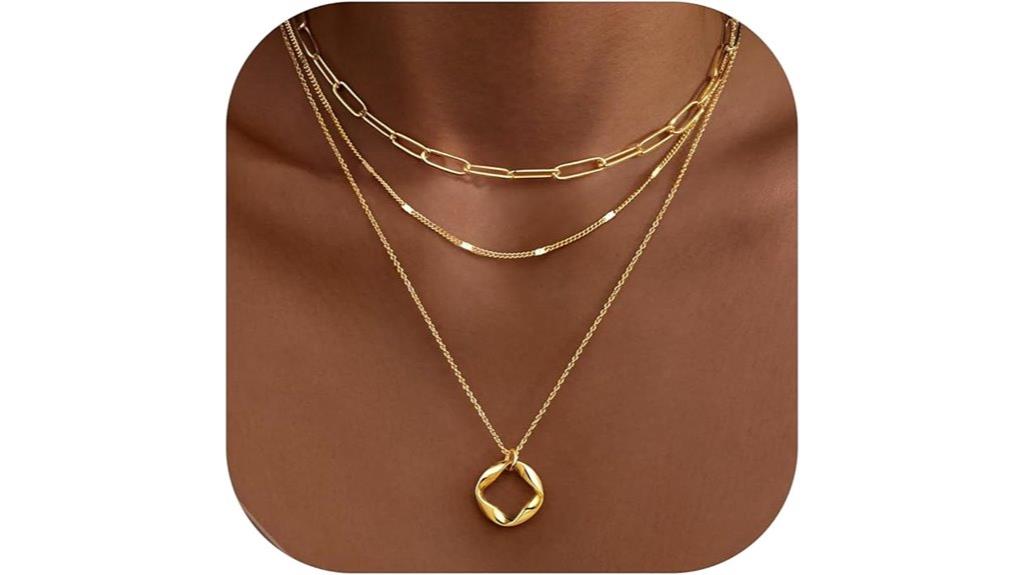 trendy layered gold necklaces