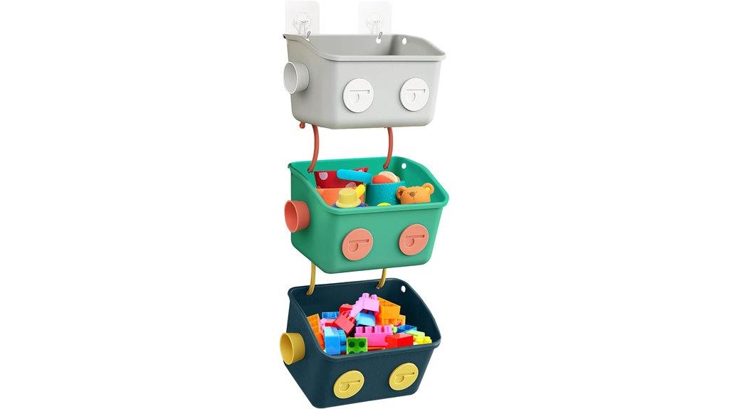 triple bath toy storage