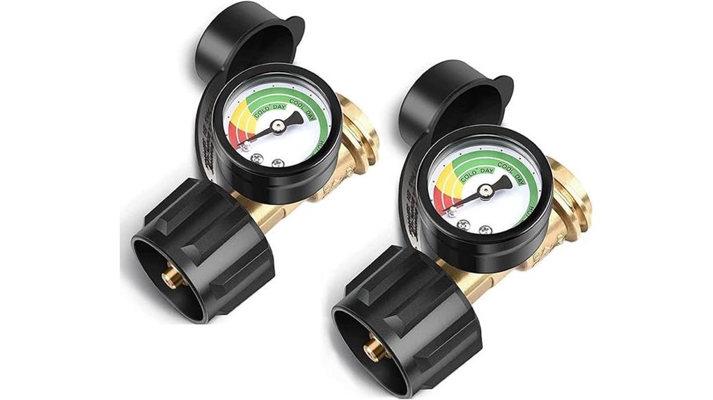 two propane tank gauges