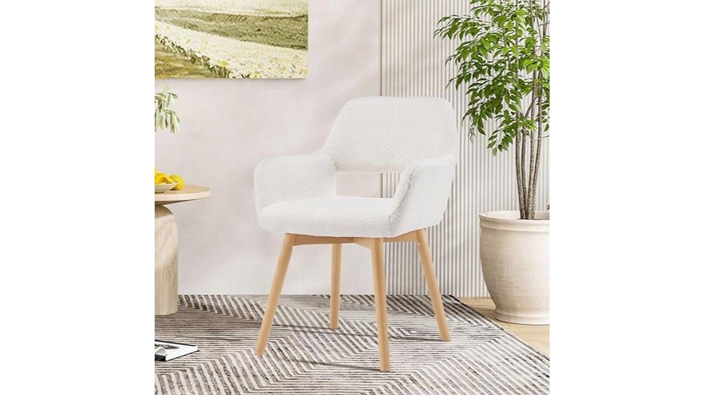 upholstered mid century wood