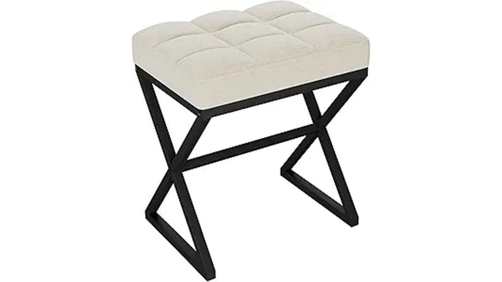 vanity stool with x shaped legs