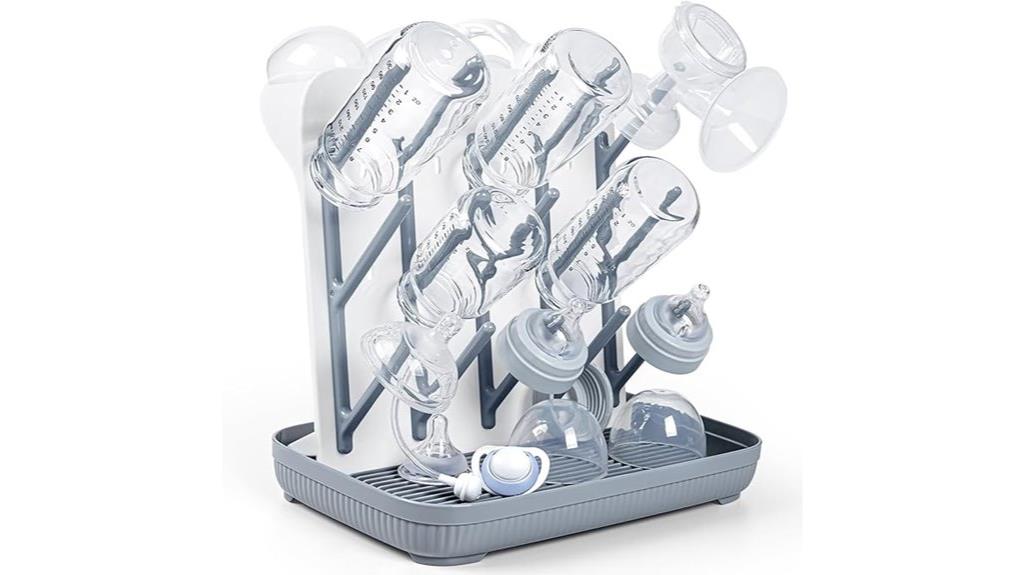 vertical baby bottle drying rack