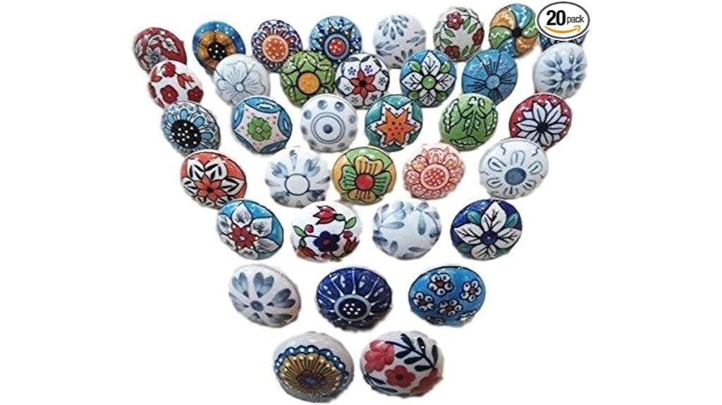 vintage flower ceramic knobs