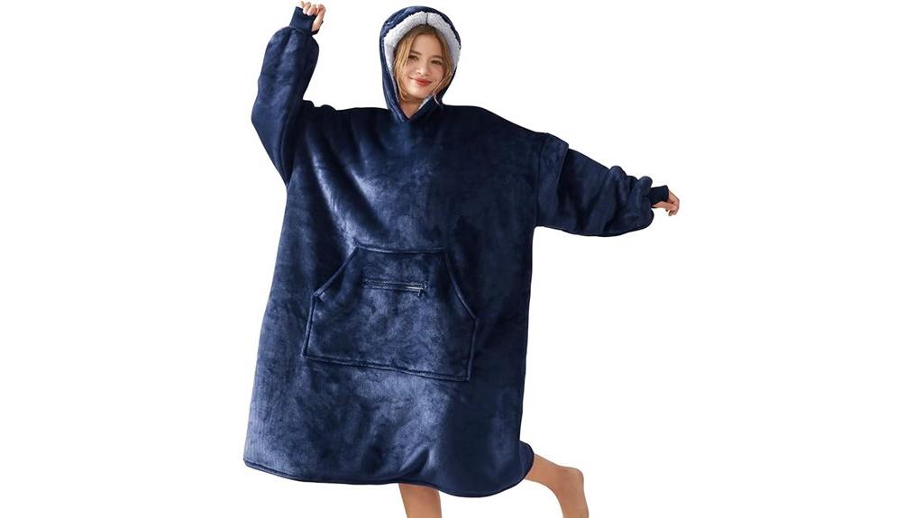 wearable blanket hoodie with eye mask