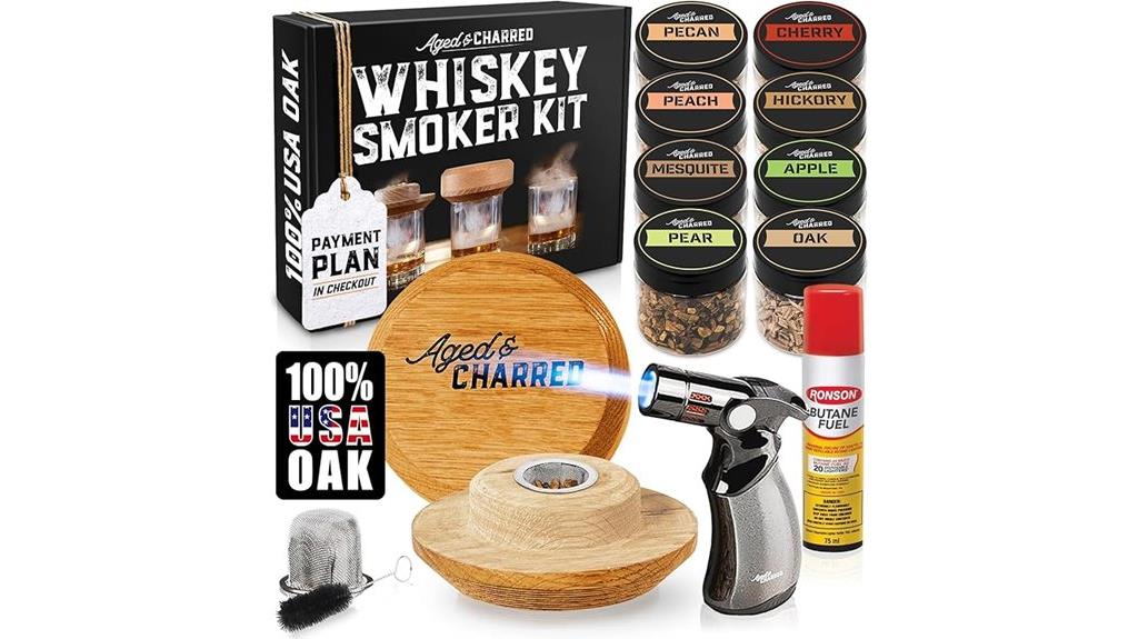 whiskey smoking kit with torch