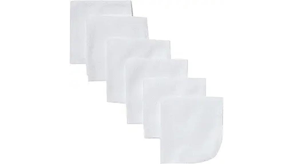 white gerber washcloths