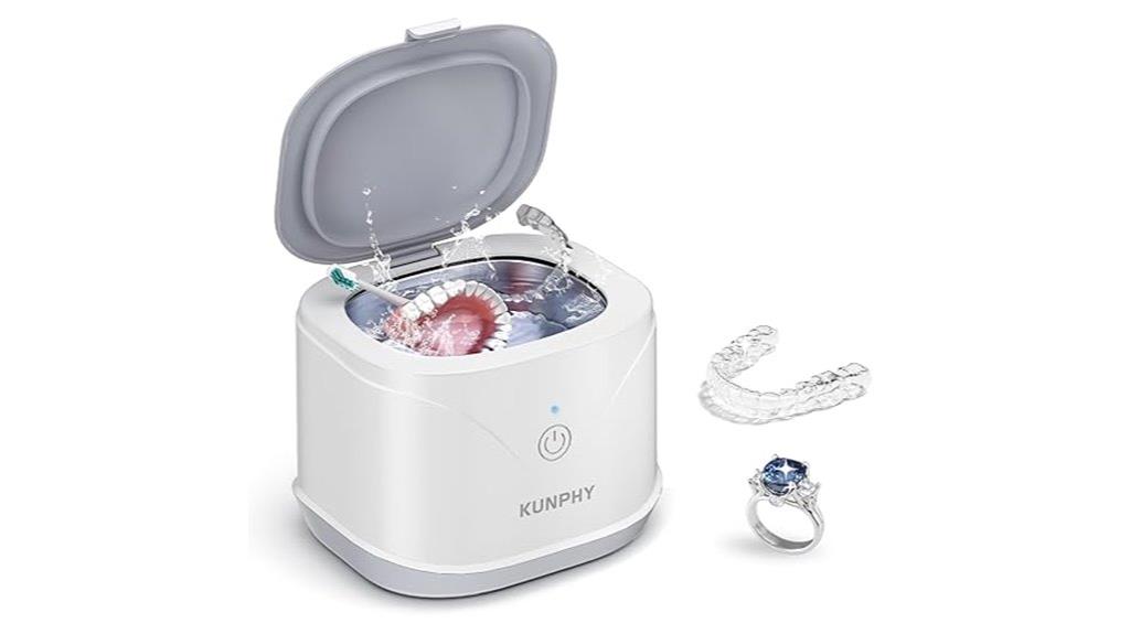 white ultrasonic retainer cleaner